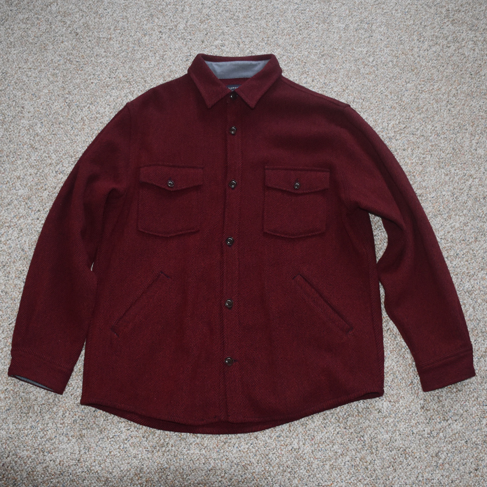 Lands End - Vintage Wool Shirt Jacket - Size L